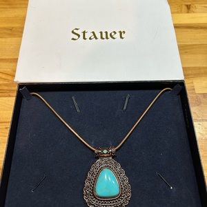 Copper and Turquoise Stauer Necklace